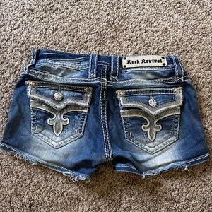 Rock Revival Distressed Blue Jean Shorts